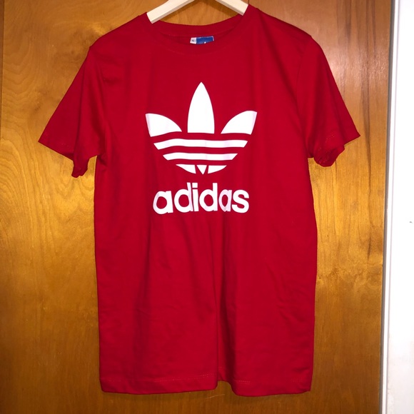 adidas Tops - ‼️SOLD‼️Red Adidas T-Shirt with Logo